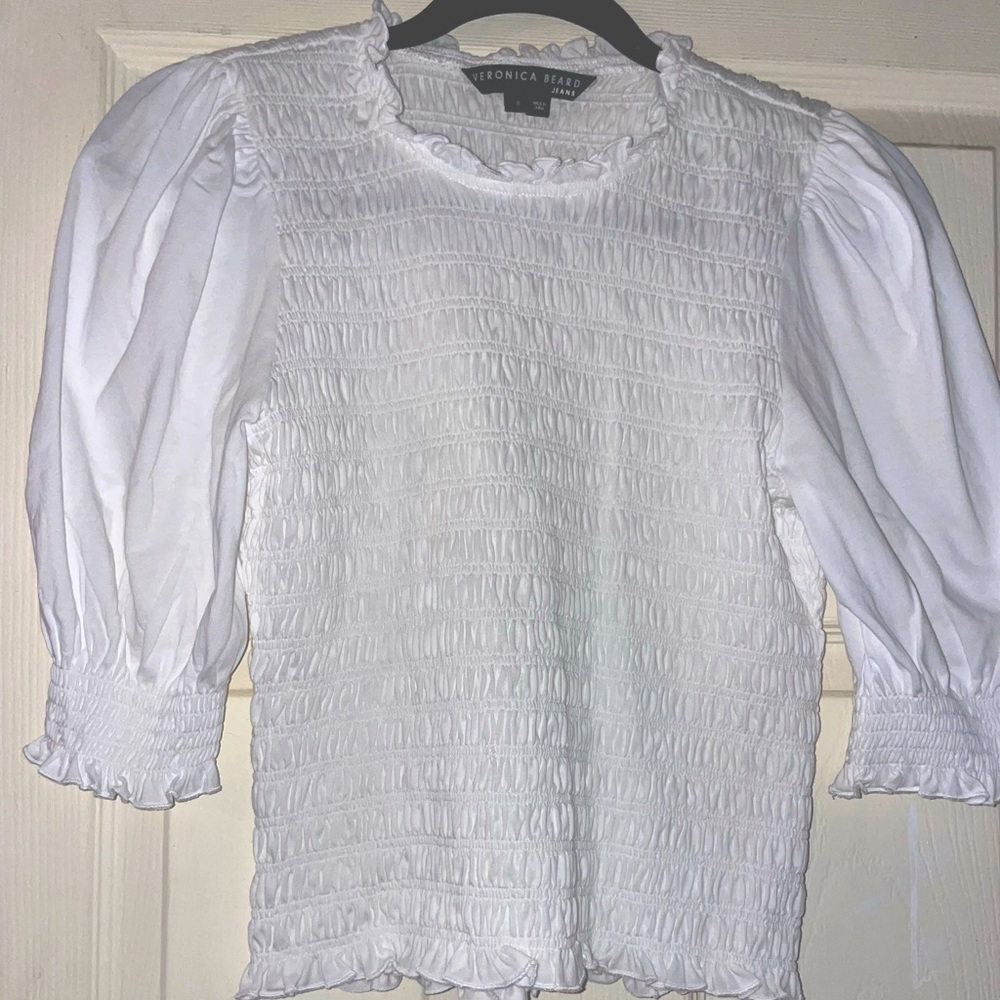 Veronica Beard Langston Top - white